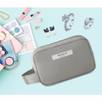 Portfard, Flippy, cu Maner, Material Impermeabil, pentru Cosmetice, 16 x 11 x 7 cm, Verde - imagine 2