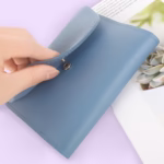 Set profesional 16 piese pentru manichiură, pedichiură și îngrijire facială, cu husă elegantă din piele ecologică, albastru - imagine 5