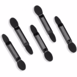 Set 20 de Aplicatoare Machiaj, Flippy, 2 Capete, 6.2 cm, din Poliuretan si Burete, Negru - imagine 2