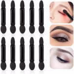 Set 20 de Aplicatoare Machiaj, Flippy, 2 Capete, 6.2 cm, din Poliuretan si Burete, Negru - imagine 3