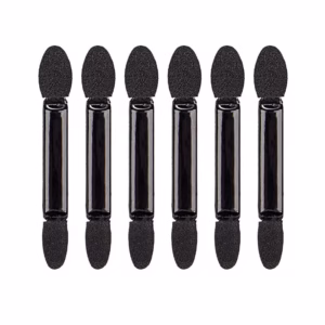 Set 20 de Aplicatoare Machiaj, Flippy, 2 Capete, 6.2 cm, din Poliuretan si Burete, Negru