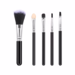 Set 5 Pensule de Machiaj, Flippy, de Voiaj, pentru Fard si Pudra, din Par Sintetic, Negru