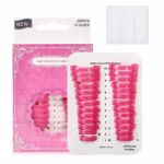 Set 26 buc Sabloane Reutilizabile pentru Oja, Flippy, pentru Manichiura Ingrijita, fara Depasire Margini, Protectie Cuticula, 10 Marimi, din Plastic, Roz - imagine 6