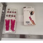 Set 26 buc Sabloane Reutilizabile pentru Oja, Flippy, pentru Manichiura Ingrijita, fara Depasire Margini, Protectie Cuticula, 10 Marimi, din Plastic, Roz - imagine 7