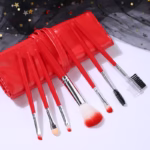 Set portabil 7 pensule de machiaj cu husa Rosie, Flippy - imagine 2