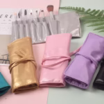 Set portabil 7 piese pentru machiaj cu husa gri - imagine 4