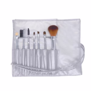 Set portabil 7 piese pentru machiaj cu husa gri