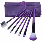 Set portabil 7 pensule de machiaj cu husa Mov, Flippy - imagine 3