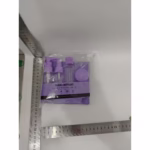 Set Recipiente pentru Cosmetice, Flippy, 5 Piese, cu Gentuta, pentru Calatorii, Reutilizabile, Mov, Material Plastic, 40 ml, 10g - imagine 5