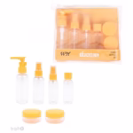 Set Recipiente pentru Cosmetice, Flippy, 5 Piese, cu Gentuta, pentru Calatorii, Reutilizabile, Portocaliu, Material Plastic, 40 ml, 10g - imagine 6
