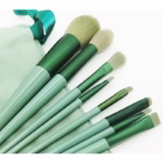 Set 13 pensule pentru machiaj, Flippy, super soft, makeup profesional/incepatori, verde - imagine 8