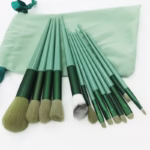 Set 13 pensule pentru machiaj, Flippy, super soft, makeup profesional/incepatori, verde - imagine 9