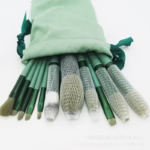 Set 13 pensule pentru machiaj, Flippy, super soft, makeup profesional/incepatori, verde - imagine 10