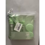 Set Recipiente pentru Cosmetice, Flippy, 5 Piese, cu Gentuta, pentru Calatorii, Reutilizabile, Verde, Material Plastic, 40 ml, 10g - imagine 2